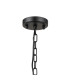 DeRuyter 47cm Semi Flush/Pendant 3 Light E27 Satin Black/Clear Glass-5