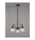 DeRuyter 47cm Semi Flush/Pendant 3 Light E27 Satin Black/Frosted Glass-3