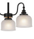 DeRuyter 47cm Semi Flush/Pendant 3 Light E27 Satin Black/Frosted Glass-7