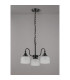 DeRuyter 47cm Semi Flush/Pendant 3 Light E27 Satin Black/Frosted Glass-8