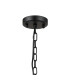 DeRuyter 47cm Semi Flush/Pendant 3 Light E27 Satin Black/Smoke Glass-5