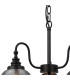 DeRuyter 47cm Semi Flush/Pendant 3 Light E27 Satin Black/Smoke Glass-6