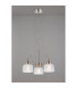 DeRuyter 47cm Semi Flush/Pendant 3 Light E27 Satin Nickel/Clear Glass-3