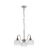 DeRuyter 47cm Semi Flush/Pendant 3 Light E27 Satin Nickel/Clear Glass-4