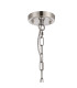 DeRuyter 47cm Semi Flush/Pendant 3 Light E27 Satin Nickel/Clear Glass-5