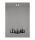 DeRuyter 47cm Semi Flush/Pendant 3 Light E27 Satin Nickel/Smoke Glass-8
