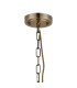 DeRuyter 57cm Semi Flush/Pendant 5 Light E27 Antique Brass/Amber Glass-5