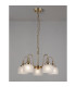 DeRuyter 57cm Semi Flush/Pendant 5 Light E27 Antique Brass/Frosted Glass-3