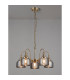 DeRuyter 57cm Semi Flush/Pendant 5 Light E27 Antique Brass/Smoke Glass-3