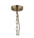 DeRuyter 57cm Semi Flush/Pendant 5 Light E27 Antique Brass/Smoke Glass-5