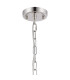 DeRuyter 57cm Semi Flush/Pendant 5 Light E27 Polished Nickel/Amber Glass-5