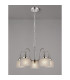 DeRuyter 57cm Semi Flush/Pendant 5 Light E27 Polished Nickel/Frosted Glass-3
