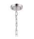DeRuyter 57cm Semi Flush/Pendant 5 Light E27 Polished Nickel/Frosted Glass-5
