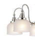 DeRuyter 57cm Semi Flush/Pendant 5 Light E27 Polished Nickel/Frosted Glass-7