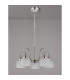 DeRuyter 57cm Semi Flush/Pendant 5 Light E27 Polished Nickel/Frosted Glass-8