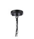 DeRuyter 57cm Semi Flush/Pendant 5 Light E27 Satin Black/Amber Glass-5