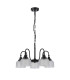 DeRuyter 57cm Semi Flush/Pendant 5 Light E27 Satin Black/Clear Glass-4