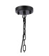 DeRuyter 57cm Semi Flush/Pendant 5 Light E27 Satin Black/Clear Glass-5