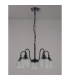 DeRuyter 57cm Semi Flush/Pendant 5 Light E27 Satin Black/Clear Glass-8