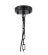 DeRuyter 57cm Semi Flush/Pendant 5 Light E27 Satin Black/Frosted Glass-5