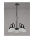 DeRuyter 57cm Semi Flush/Pendant 5 Light E27 Satin Black/Frosted Glass-8