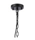 DeRuyter 57cm Semi Flush/Pendant 5 Light E27 Satin Black/Smoke Glass-5