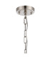 DeRuyter 57cm Semi Flush/Pendant 5 Light E27 Satin Nickel/Amber Glass-5