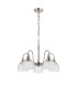 DeRuyter 57cm Semi Flush/Pendant 5 Light E27 Satin Nickel/Clear Glass-4