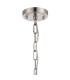 DeRuyter 57cm Semi Flush/Pendant 5 Light E27 Satin Nickel/Clear Glass-5