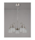 DeRuyter 57cm Semi Flush/Pendant 5 Light E27 Satin Nickel/Clear Glass-8