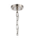 DeRuyter 57cm Semi Flush/Pendant 5 Light E27 Satin Nickel/Smoke Glass-5