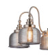 DeRuyter 57cm Semi Flush/Pendant 5 Light E27 Satin Nickel/Smoke Glass-7