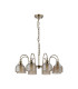 DeRuyter 73cm Semi Flush/Pendant 8 Light E27 Antique Brass/Amber Glass-4