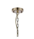 DeRuyter 73cm Semi Flush/Pendant 8 Light E27 Antique Brass/Amber Glass-5