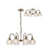 DeRuyter 73cm Semi Flush/Pendant 8 Light E27 Antique Brass/Frosted Glass-1