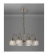 DeRuyter 73cm Semi Flush/Pendant 8 Light E27 Antique Brass/Frosted Glass-3