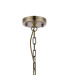 DeRuyter 73cm Semi Flush/Pendant 8 Light E27 Antique Brass/Frosted Glass-5