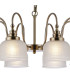 DeRuyter 73cm Semi Flush/Pendant 8 Light E27 Antique Brass/Frosted Glass-6
