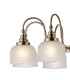 DeRuyter 73cm Semi Flush/Pendant 8 Light E27 Antique Brass/Frosted Glass-7
