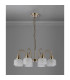 DeRuyter 73cm Semi Flush/Pendant 8 Light E27 Antique Brass/Frosted Glass-8