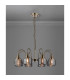 DeRuyter 73cm Semi Flush/Pendant 8 Light E27 Antique Brass/Smoke Glass-3