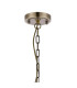 DeRuyter 73cm Semi Flush/Pendant 8 Light E27 Antique Brass/Smoke Glass-5