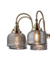 DeRuyter 73cm Semi Flush/Pendant 8 Light E27 Antique Brass/Smoke Glass-7