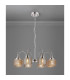 DeRuyter 73cm Semi Flush/Pendant 8 Light E27 Polished Nickel/Amber Glass-3