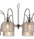 DeRuyter 73cm Semi Flush/Pendant 8 Light E27 Polished Nickel/Amber Glass-6