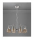 DeRuyter 73cm Semi Flush/Pendant 8 Light E27 Polished Nickel/Amber Glass-8