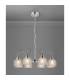 DeRuyter 73cm Semi Flush/Pendant 8 Light E27 Polished Nickel/Frosted Glass-3