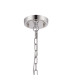 DeRuyter 73cm Semi Flush/Pendant 8 Light E27 Polished Nickel/Frosted Glass-5