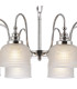 DeRuyter 73cm Semi Flush/Pendant 8 Light E27 Polished Nickel/Frosted Glass-6