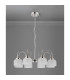 DeRuyter 73cm Semi Flush/Pendant 8 Light E27 Polished Nickel/Frosted Glass-8